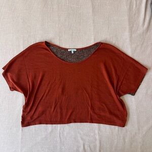 Charlotte Russe Burgundy Crop Top